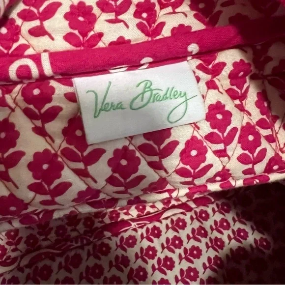 VERA BRADLEY Twirly Birds Pink Weekender Bag Travel Carryon White Quilted 2010 - Picture 13 of 14